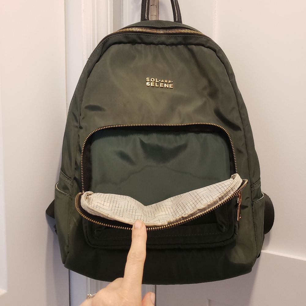 Sol and Selene Nylon Backpack Dark Green - Picture 14 of 15
